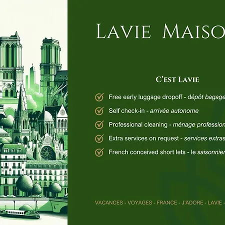 Lavie Maison Hot Tub And Ac Near Arc De Triomphe Apartment